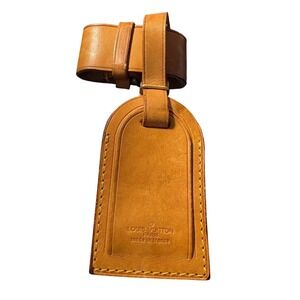 Louis Vuitton Vachetta Leather Luggage Tag and Poignet Set Made in France